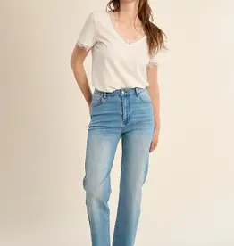 Straight denim jeans