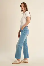 Straight denim jeans