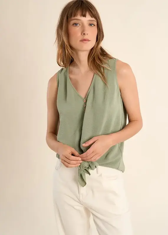 Front tie s/less top