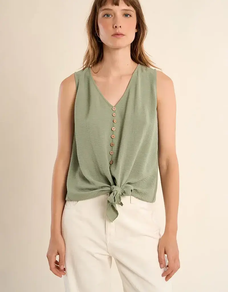 Front tie s/less top