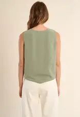 Front tie s/less top