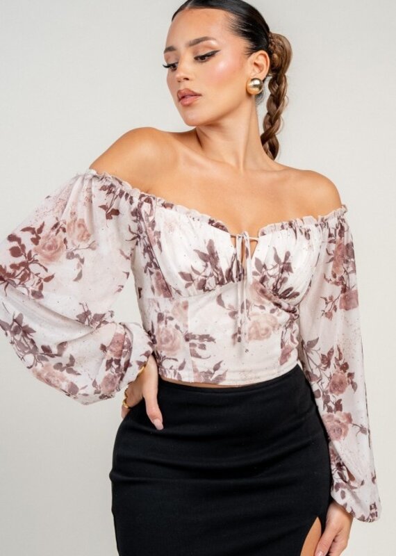 Chiffon crop blouse