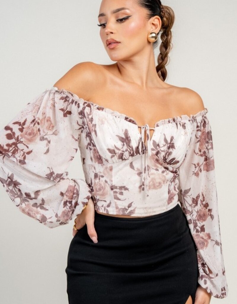 Chiffon crop blouse