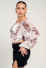 Chiffon crop blouse