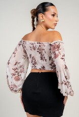 Chiffon crop blouse