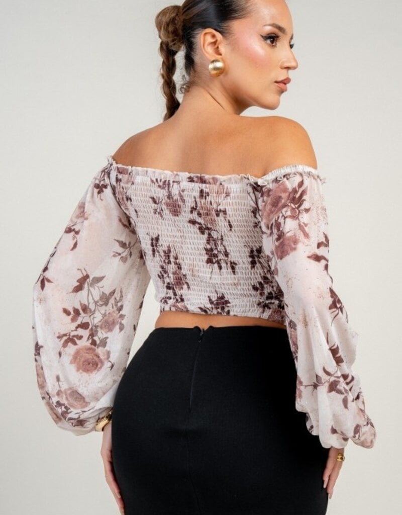 Chiffon crop blouse