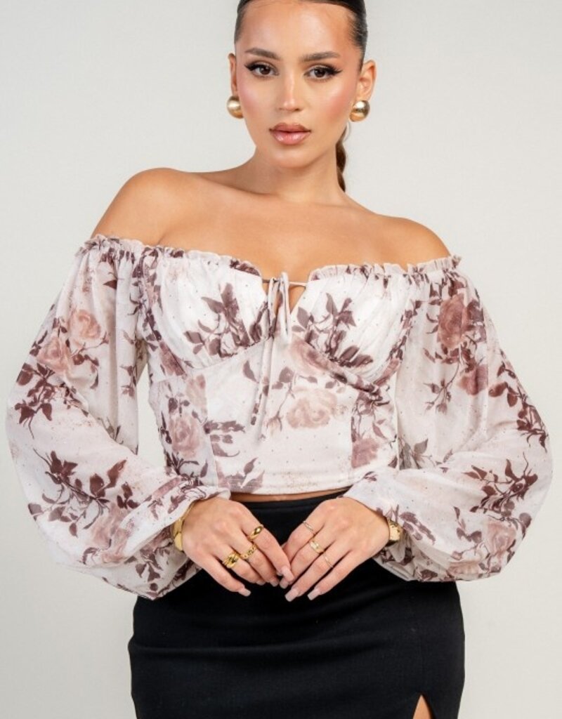 Chiffon crop blouse