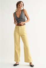 Patch pocket wide leg