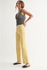 Patch pocket wide leg