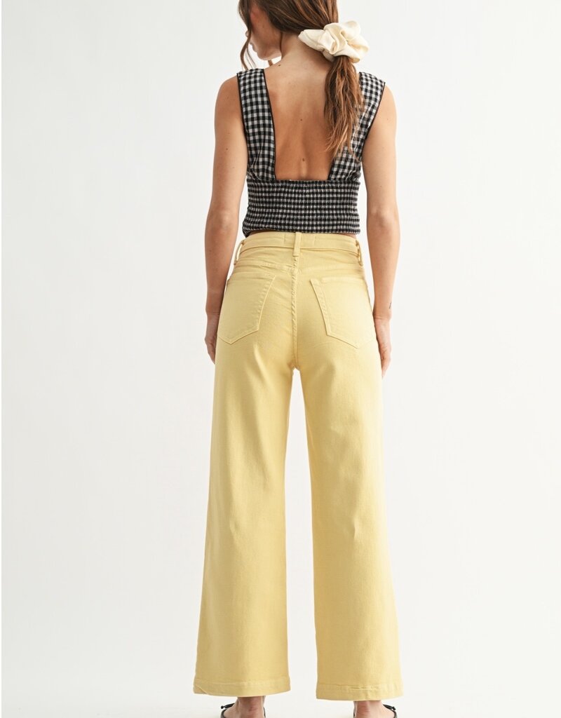 Patch pocket wide leg