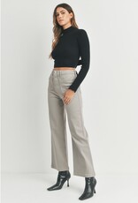 Patch pocket wide leg