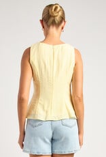Pleat front top