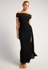 Sheer midi dr w/sash