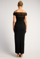 Sheer midi dr w/sash