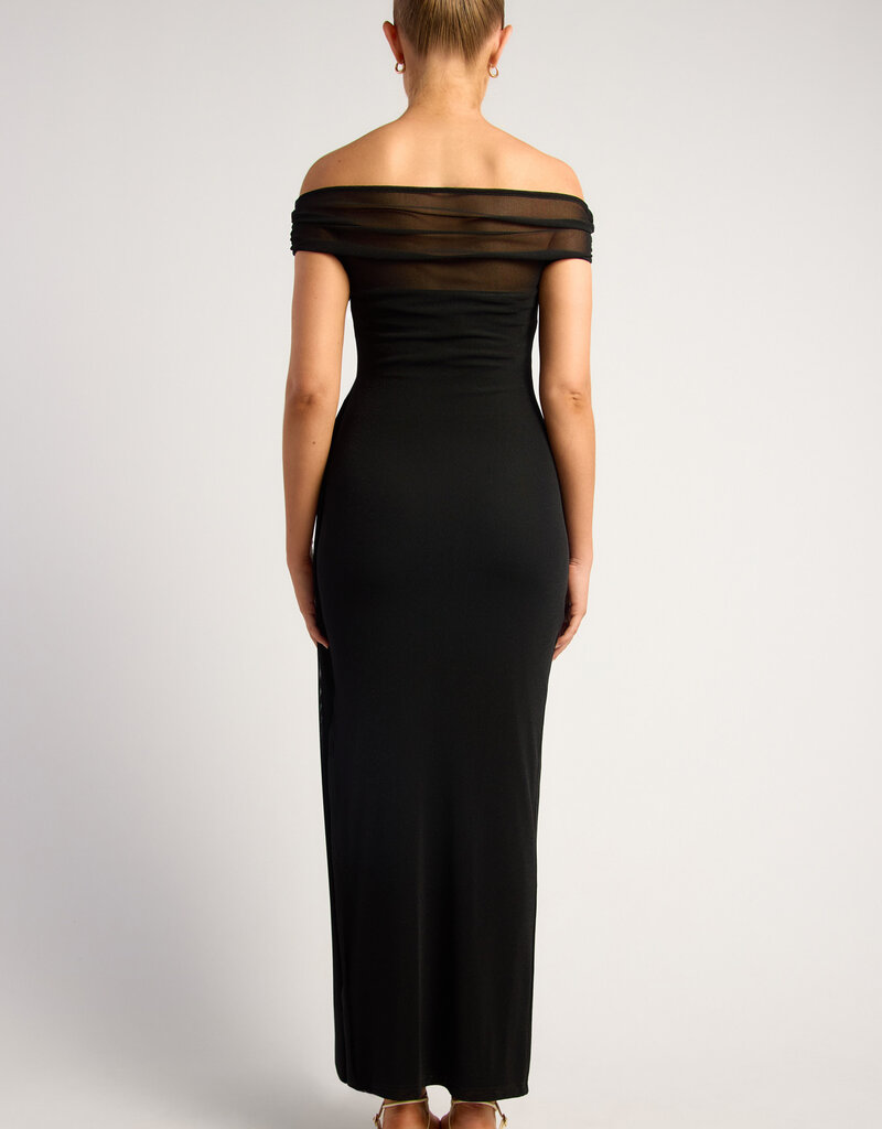 Sheer midi dr w/sash