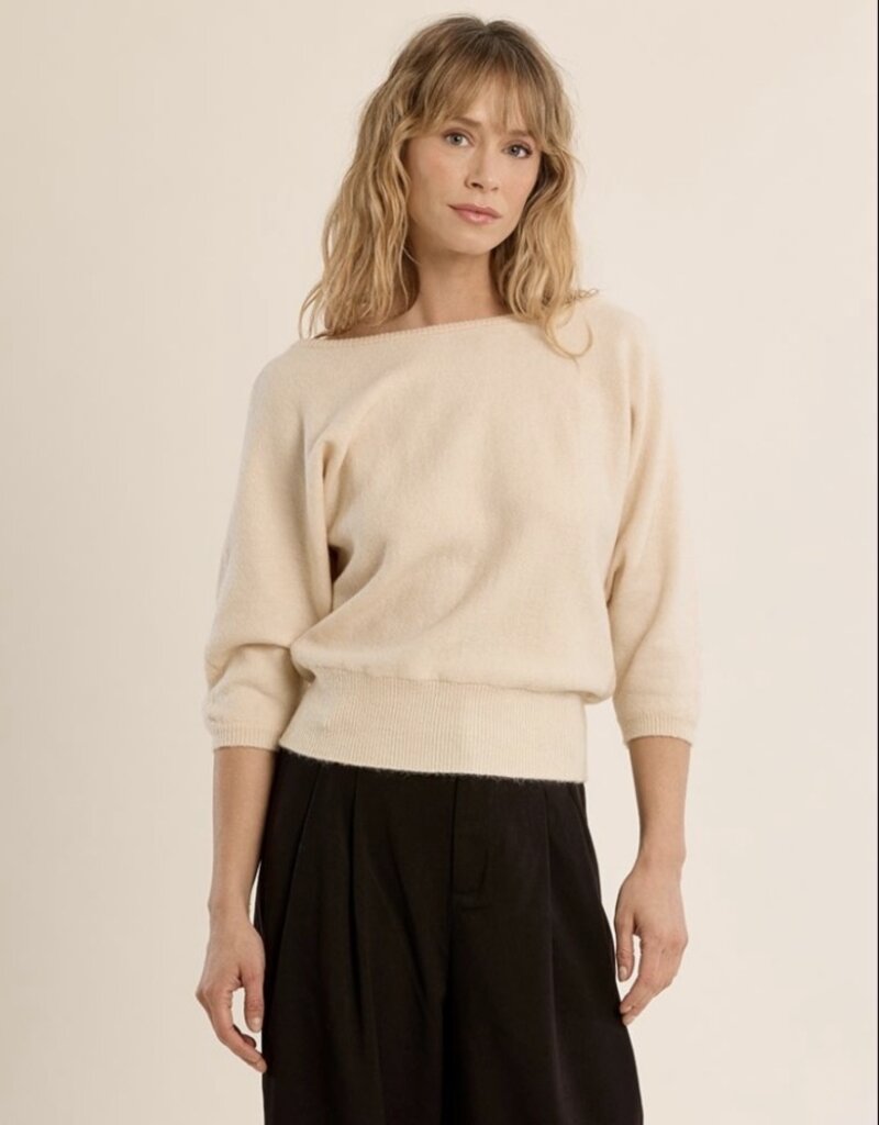 Scoop back sweater