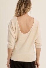 Scoop back sweater