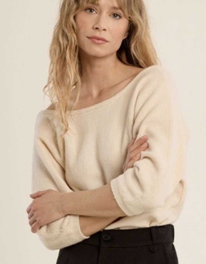 Scoop back sweater
