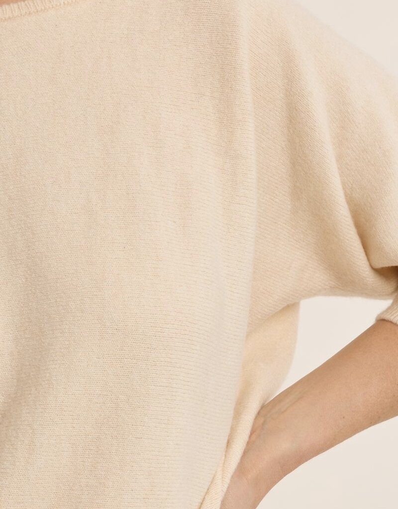 Scoop back sweater