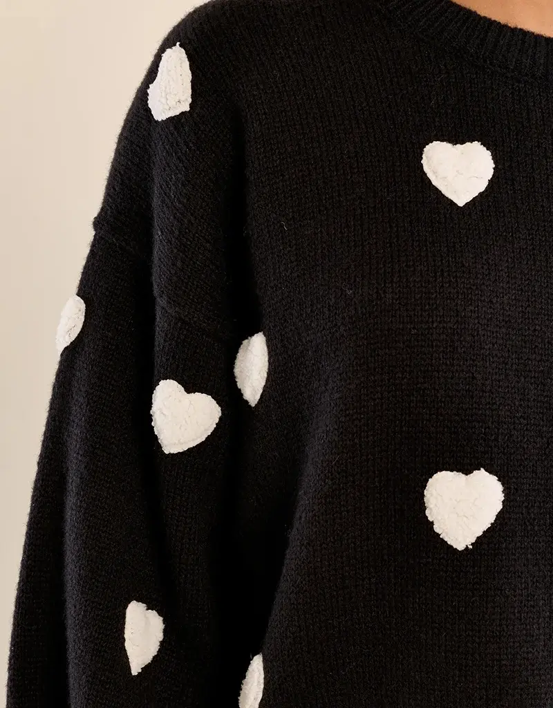 Puffy heart sweater