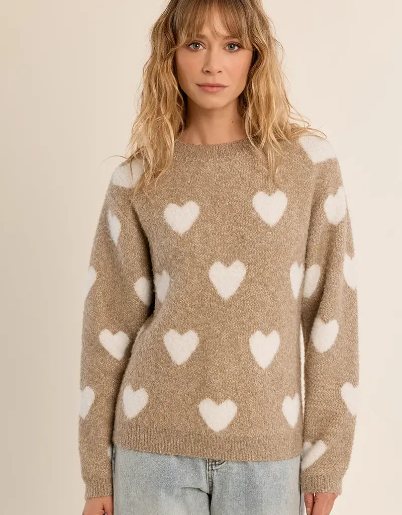 Heart crew sweater