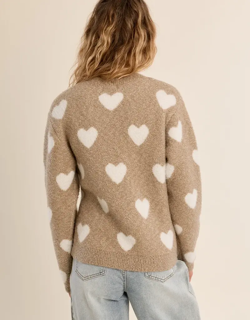 Heart crew sweater