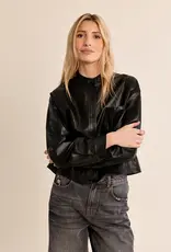 Faux leather shirt