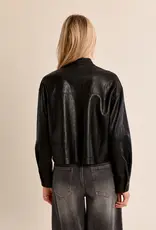 Faux leather shirt