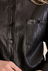 Faux leather shirt