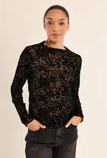 Flocked mockneck