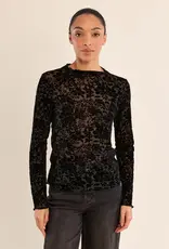Flocked mockneck