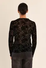 Flocked mockneck