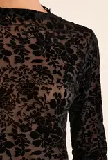 Flocked mockneck