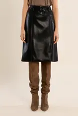 Faux leather skirt