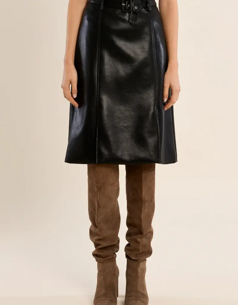 Faux leather skirt