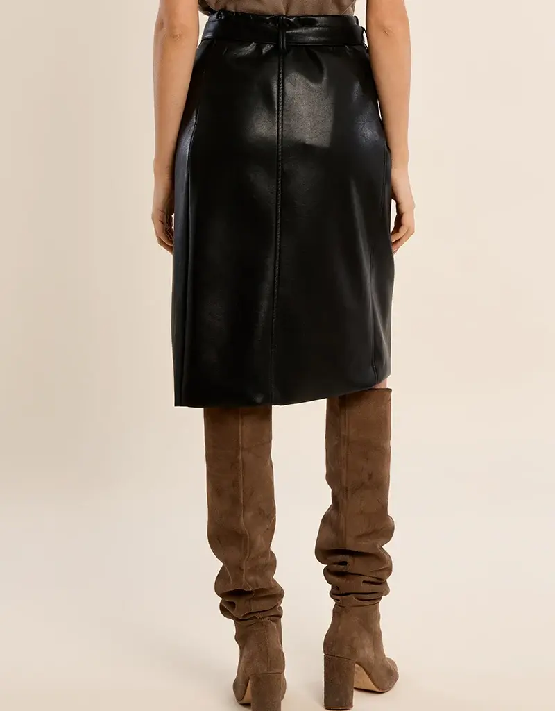 Faux leather skirt
