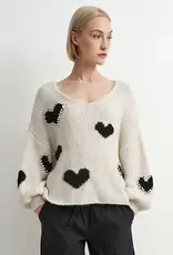 Pearl heart sweater