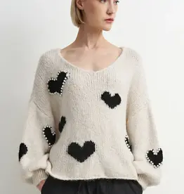 Pearl heart sweater