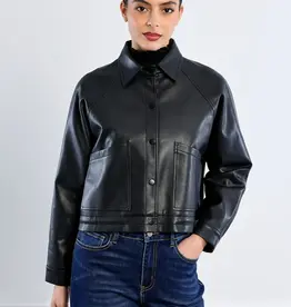 Faux leather jacket