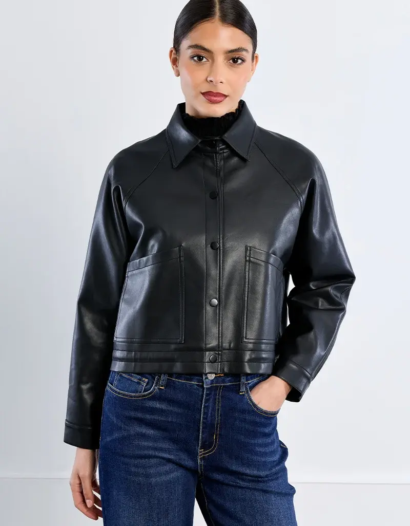 Faux leather jacket
