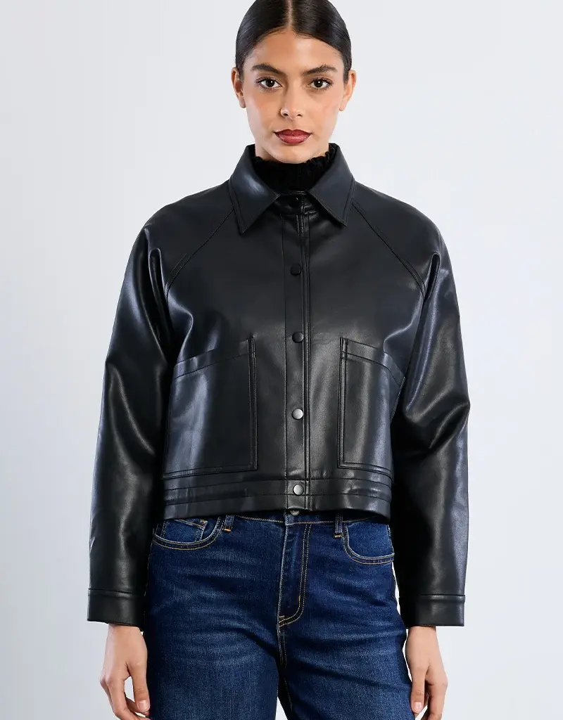 Faux leather jacket