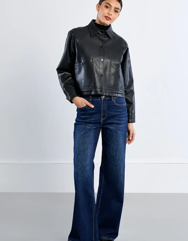 Faux leather jacket