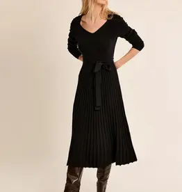 Pleated sweater dress