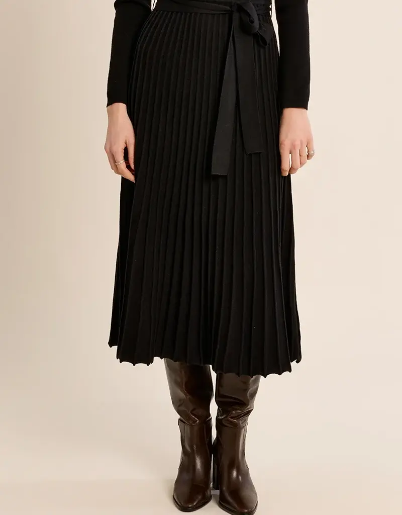 Pleated sweater dress