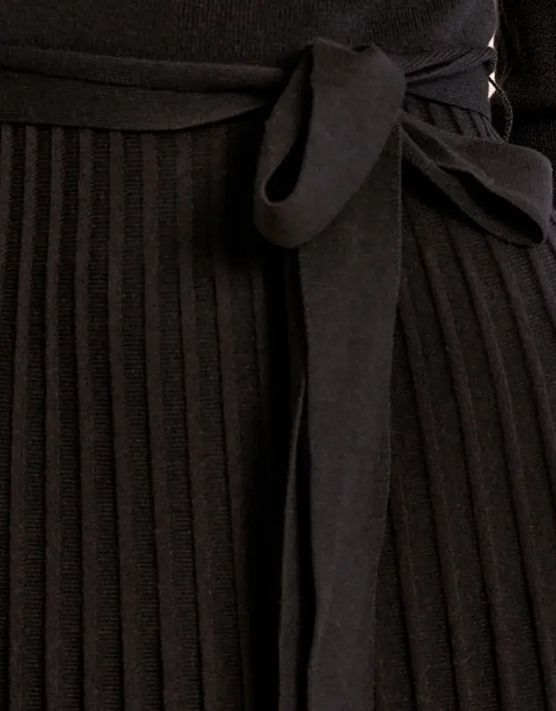 Pleated sweater dress