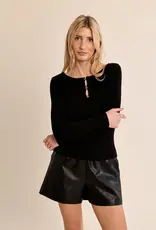 Heart button knit top