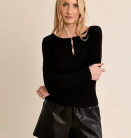 Heart button knit top