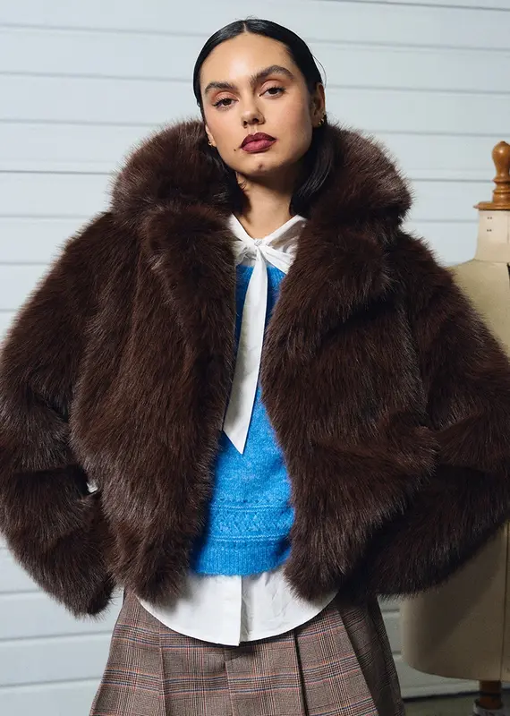 Faux fur jacket