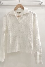 Collared cable knit sweater