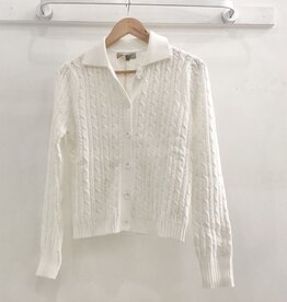 Collared cable knit sweater